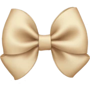 Beige bow sticker