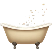 Beige astethic bathtub with bubbles sticker