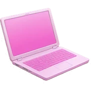 pink laptop  sticker