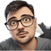 male portrait with glasses sticker