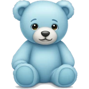 pastel blue teddy bear sticker