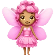 pink bow fairy sticker
