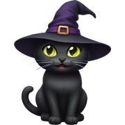 Witch cat sticker
