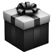 Black gift box sticker