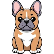 Dark brown frenchie sticker