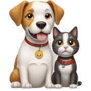 cat and dog sticker