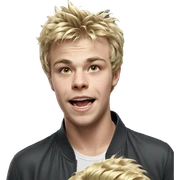 blonde boy with open mouth sticker