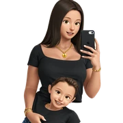 selfie of girl with necklace sticker