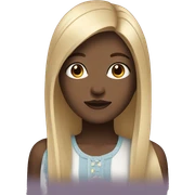 A girl with black blonde straight hair with slightly dark skin and brown eyes sticker
