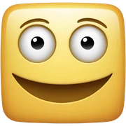 Create an emoji that is a smiley face but square sticker