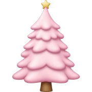 pastel pink christmas tree sticker