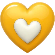 Yellow and white giant heart  sticker