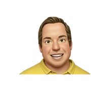 smiling boy in yellow shirt sticker