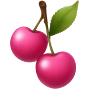 Pink cherry sticker