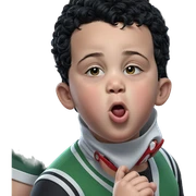 masked boy with black hair sticker
