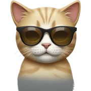 Cat with sunglasses sticker