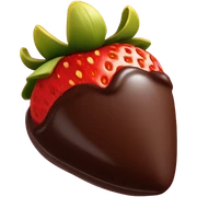 Chocolate covered fruit sticker