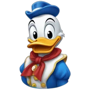 donald duck met een iteliaanse snoor sticker