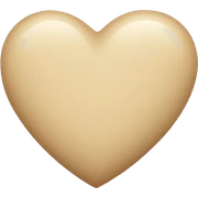 Beige heart  sticker