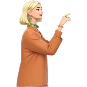 girl with jewelry and plants sticker