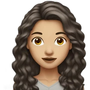 long haired women dark brown hair sticker
