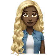 black girl blonde hair blue eyes  sticker