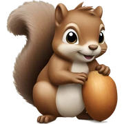 squirrel holding an acorn emoji
 sticker