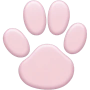 light pink kitten paw sticker