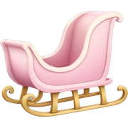 light pink sleigh sticker