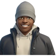 smiling boy in outdoor hoodie sticker