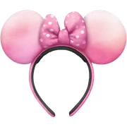 pink watercolor Minnie Mouse headband  sticker