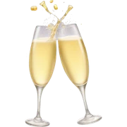 two champagne glasses cheering sticker