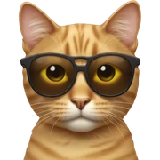 Cat with sunglasses sticker