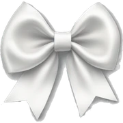 white satin bow sticker