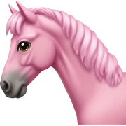A pink horse sticker