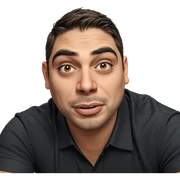 male portrait with stubble sticker