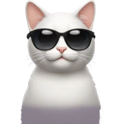 Cat with sunglasses sticker