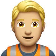 Blonde male construction sticker
