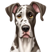 Great dane brown Merle sticker