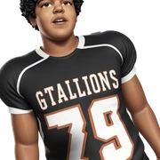 boy in sportswear at stadium sticker