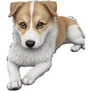 realistic close up of dog sticker