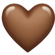 brown heart sticker