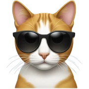 Cat with sunglasses sticker