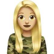 Camo blondie sticker