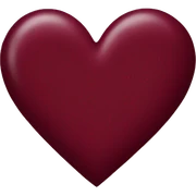 Burgundy heart  sticker