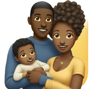 Young black couple with baby  sticker