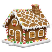 Gingerbread house white sticker