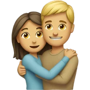 Couple hugging sticker
