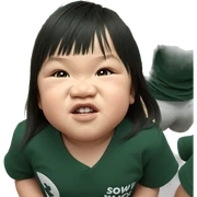 girls posing in green shirts sticker