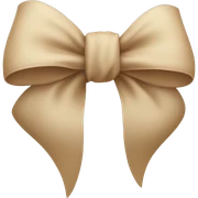 Beige bow sticker